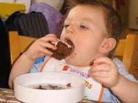 Eating cake
